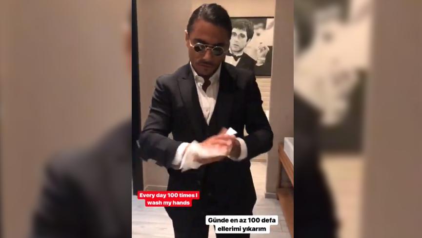 Nusret, eleştirilere böyle yanıt verdi! Bu defa lavabodan paylaştı