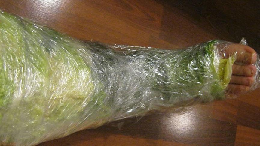 Bacağınıza 1 saat lahana sardığınızda bakın neler oluyor?