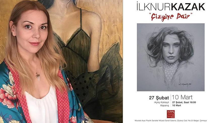 Ressam İlknur Kazak’tan ‘Çizgiye Dair’ sergisi