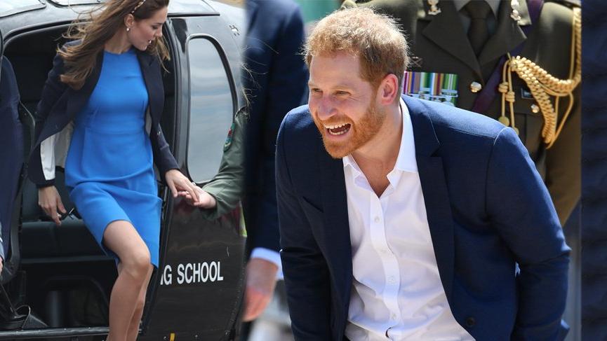 Prens Harry Kate Middleton’a “Senin o baştan çıkaran bacakların” diyecekken engellenmiş