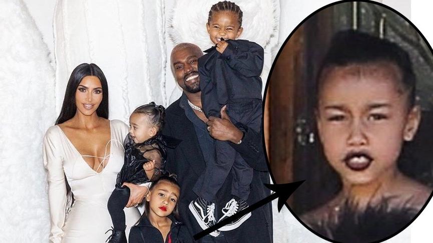 Kim Kardashian’ın kızı North’un makyaj yapması tepki çekiyor