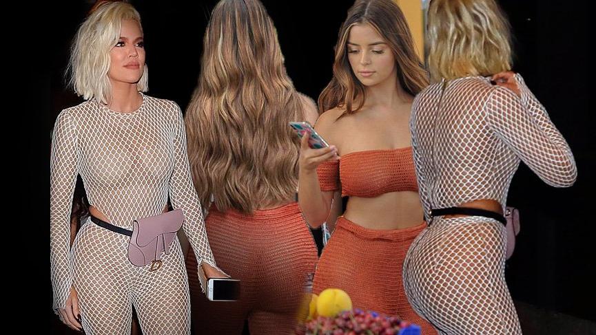 Khloe Kardashian soğan filesi benzeri kıyafetiyle doğum gününe katıldı