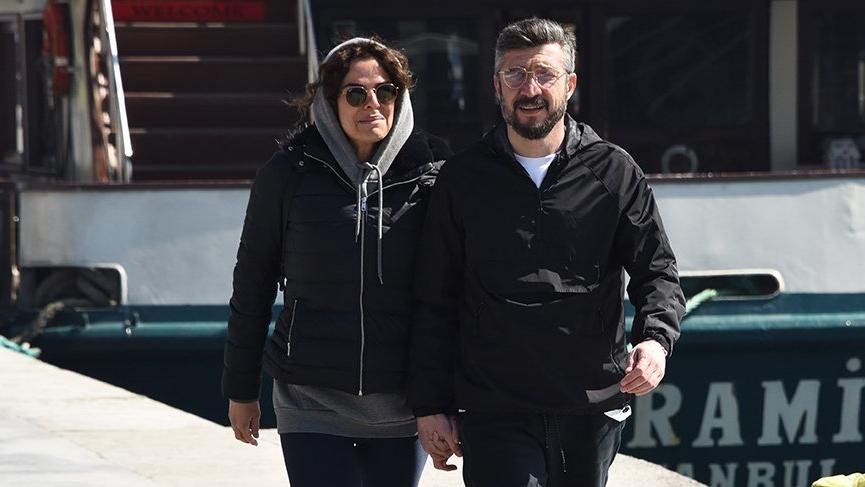 Gamze ve Tümer sporda bile el ele