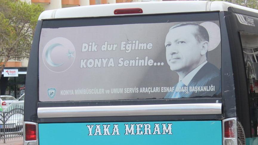 Konya minibüslerinde Erdoğan dönemi sona eriyor