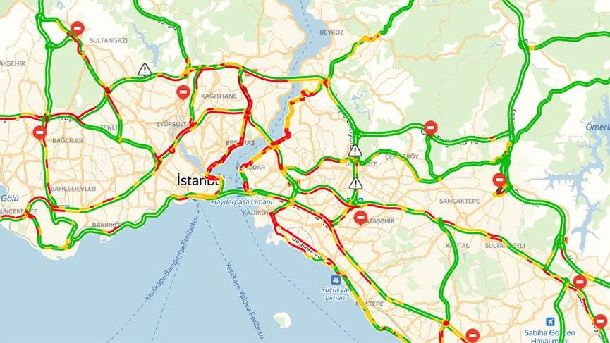 istanbul da son trafik durumu son dakika haberleri