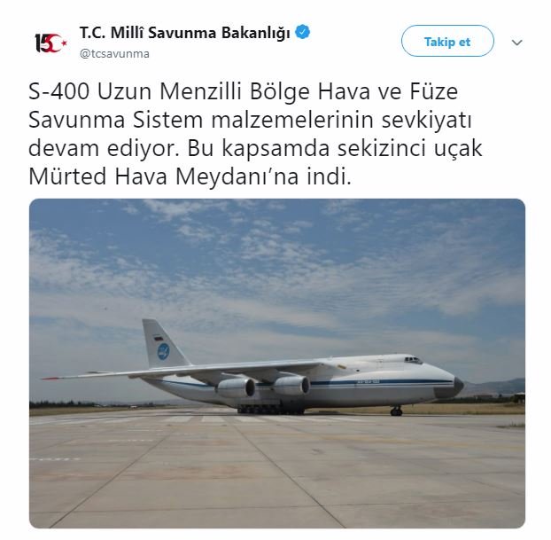 S-400 sevkiyatı devam ediyor: 8. uçak indi