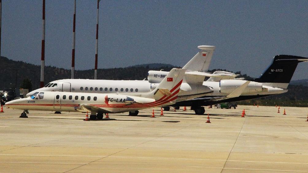 Milas Bodrum Havalimani Nda Ozel Jet Trafigi Ekonomi Haberleri
