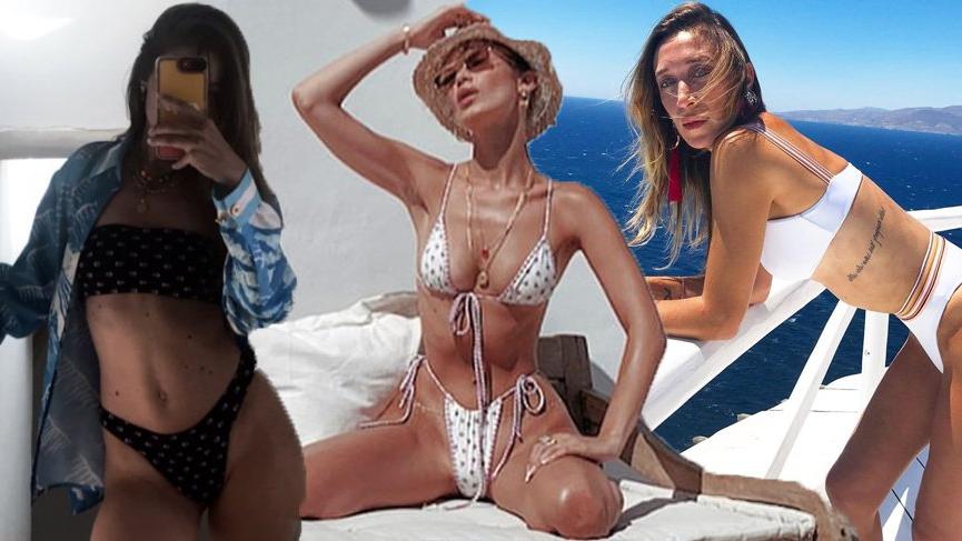 Bella, Gigi ve Alana Hadid kardeşler Mikonos’ta tatilde
