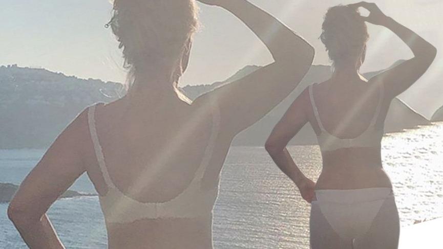 Seda Sayan’ın beyaz bikinisi iç çamaşırı sanıldı