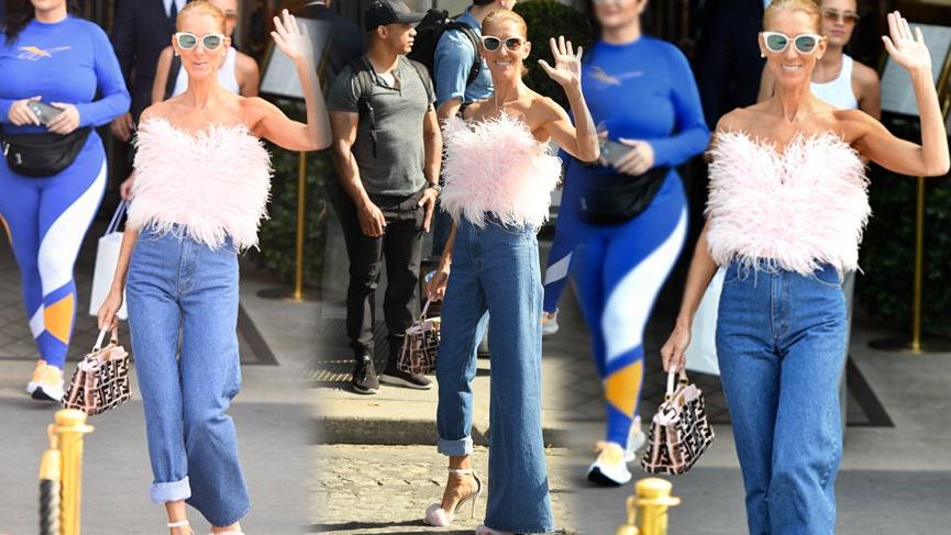 Celine Dion’un trend haline getirdiği ‘Asimetrik jean’ler sokak modasını ele geçirdi