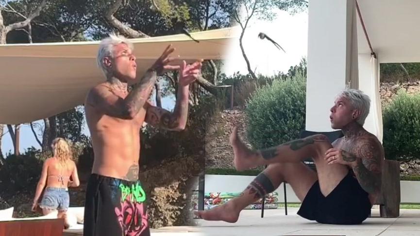 Fedez yaptığı gözlük takma hareketiyle meydan okudu