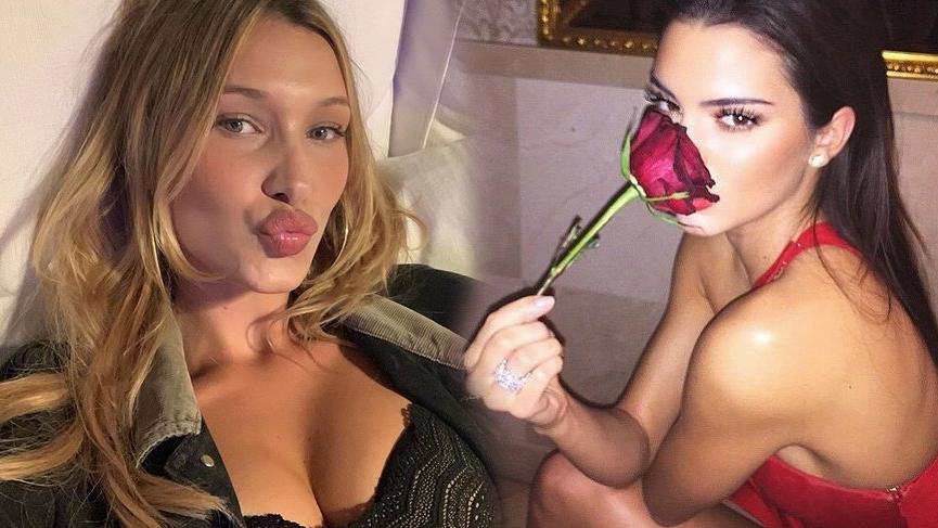 Bella ile Kendall dudak dudağa