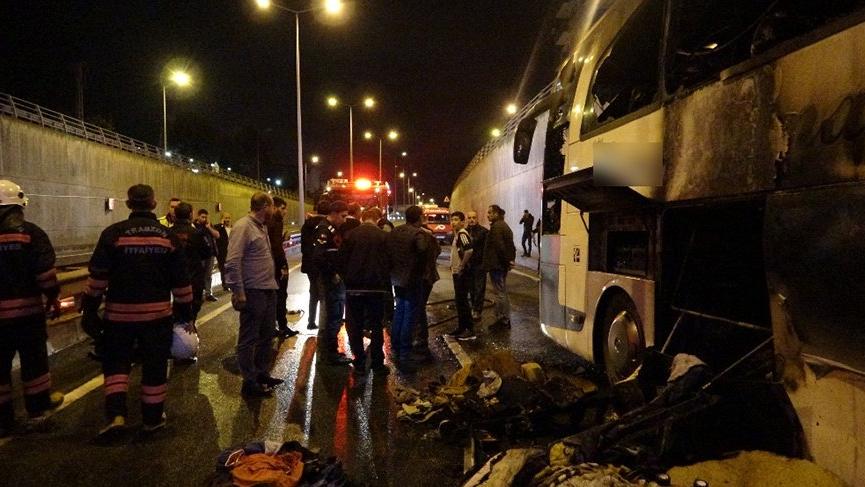 Faciadan Donuldu Yolcu Otobusunde Yangin Cikti Son Dakika Haberleri