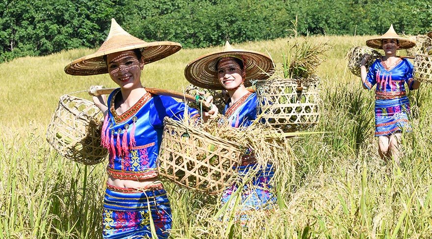Çin'in güneyindeki Baisha Li özerk bölgesi, bu yıl da Shanlan Kültür Festivali'ni coşkuyla kutladı.