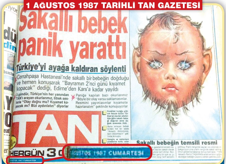 Rahmi Turan Sakallı bebek olayı! Sözcü Gazetesi