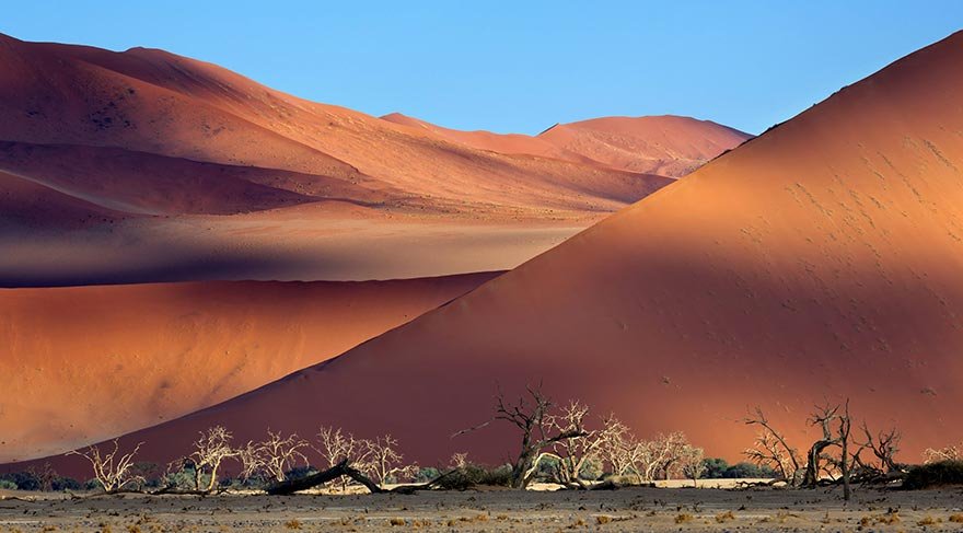 Afrika kıtasının Atlantik Okyanusu kıyısındaki 2,5 milyon nüfuslu ülkesi Namibya, çöl turizminde önemli gelir elde ediyor.
