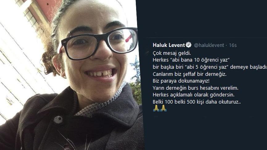 Haluk Levent’in burs kararı örnek oldu