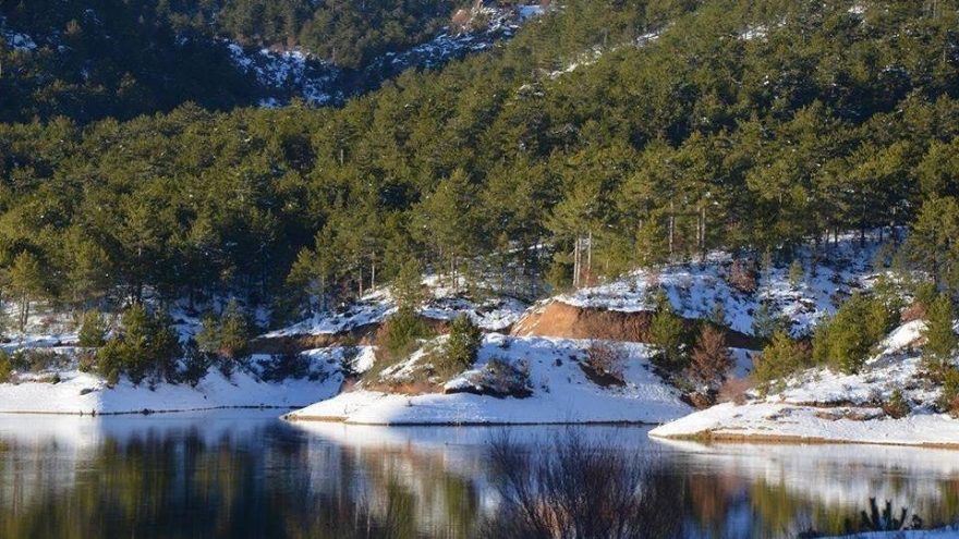 Tahtalı Göleti’nin havadan çekilen fotoğrafları ilgi görüyor