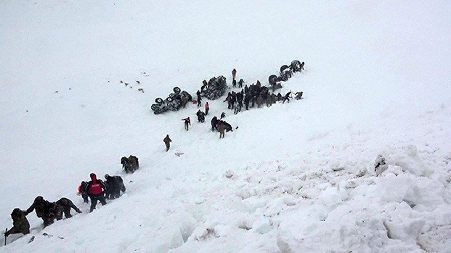 Çığ altında kalan minibüs şoförünün cenazesi bulundu