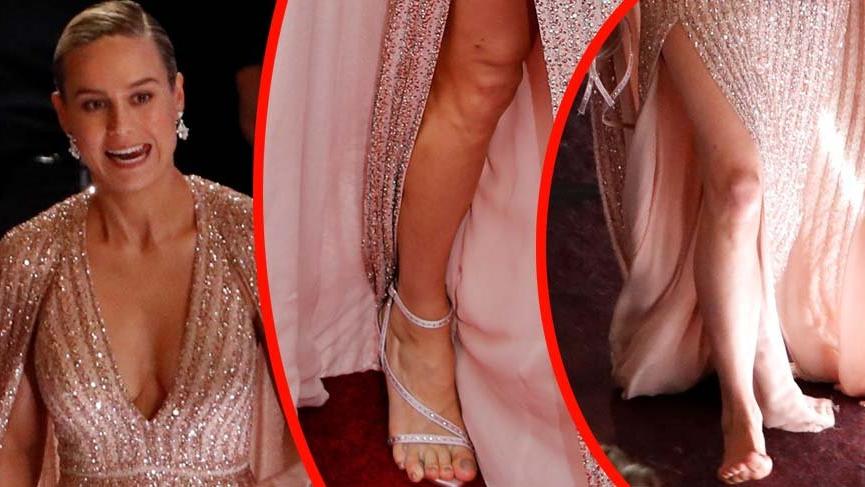 Brie Larson’ın ayakları 92. Oscar törenine damgasını vurdu
