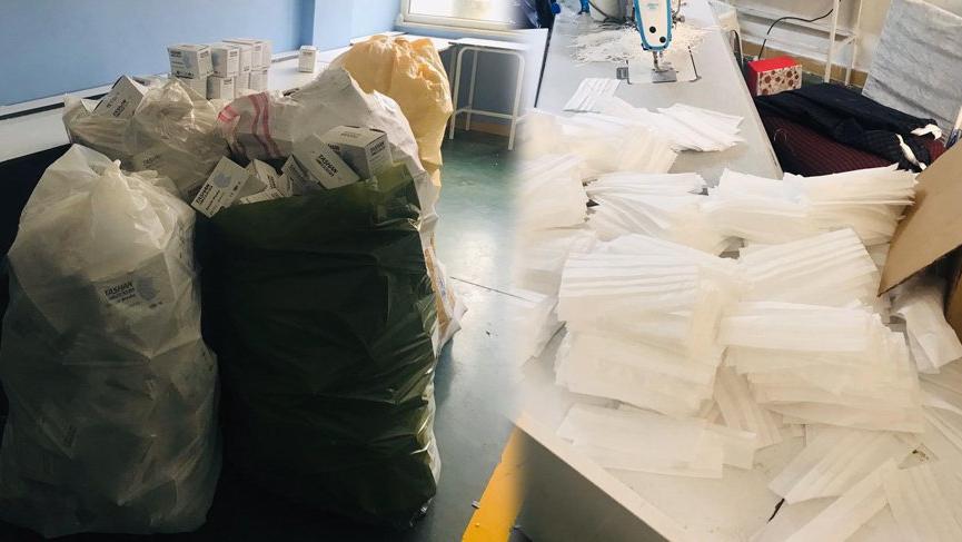 Corona virüs fırsatçılarına baskın: 1 milyon sahte maske ele geçirildi