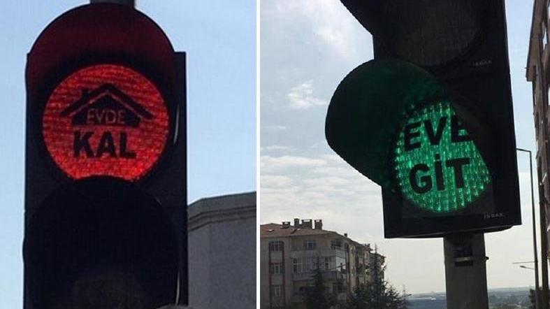 Trafik ışığında mesaj var
