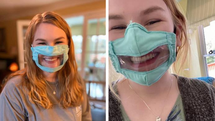 ABD’de bir üniversite öğrencisi, işitme engelliler için maske tasarladı