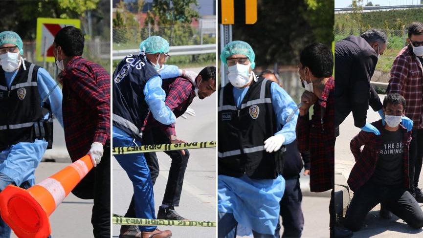 Corona virüsü testi pozitif çıktı, hastaneden kaçıp polislere ...