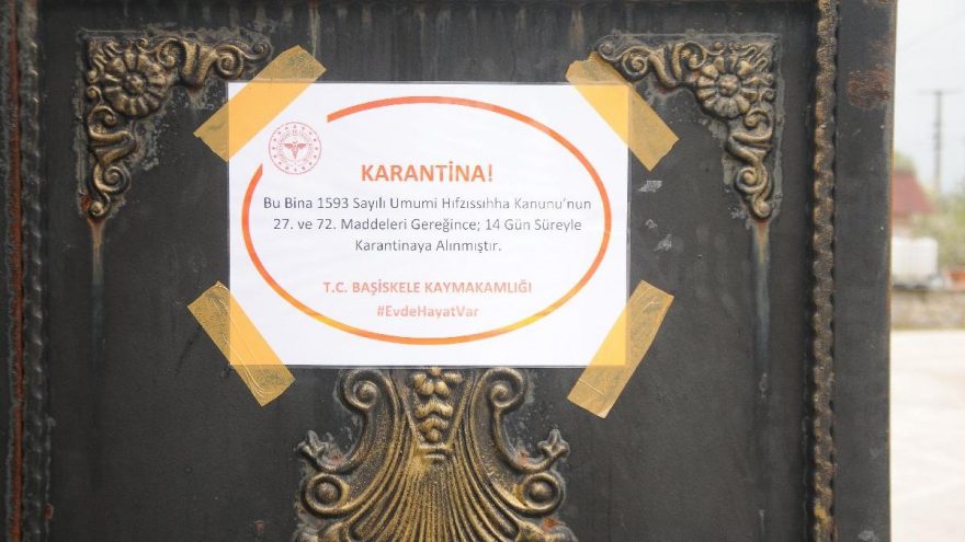 17 daireli site karantinaya alındı