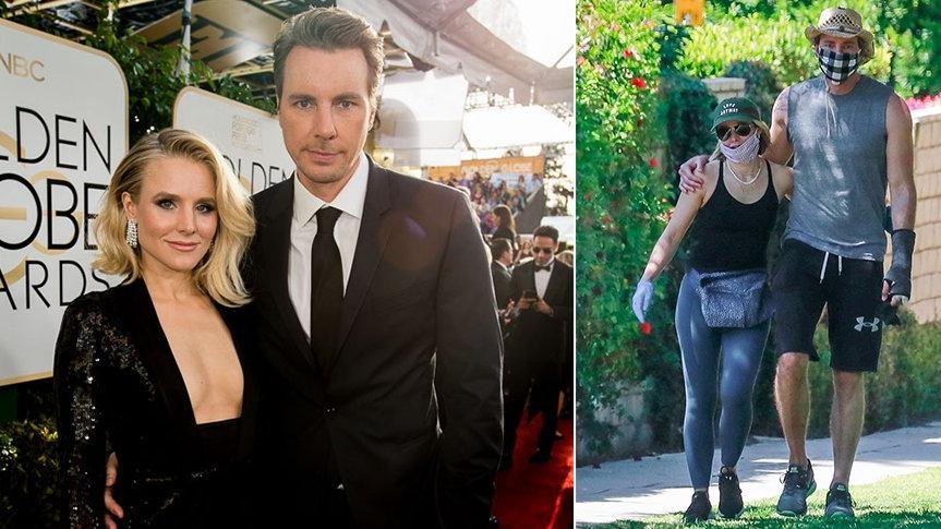 Corona günlerinde aşk: Kristen Bell ve Dax Shepard sarmaş dolaş yürüyüşte