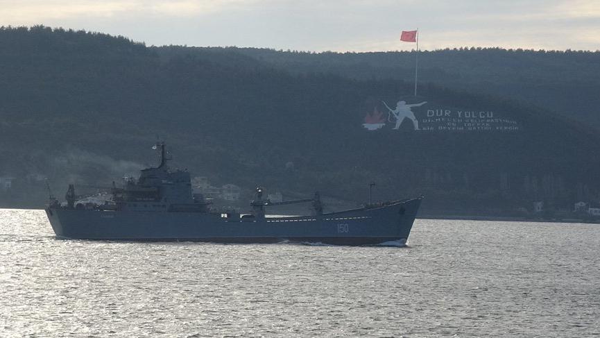 Rus savaş gemisi ‘Saratov’ Çanakkale Boğazı’ndan geçti!