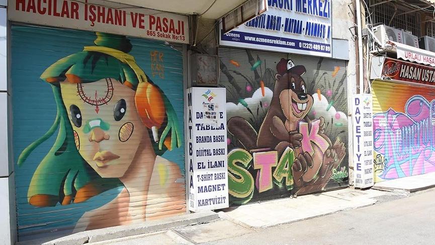 Kepenkler kapandı, grafitiler ortaya çıktı