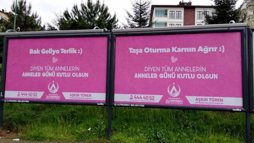 Belediyeden gülümseten Anneler Günü afişi: Bak geliyor terlik