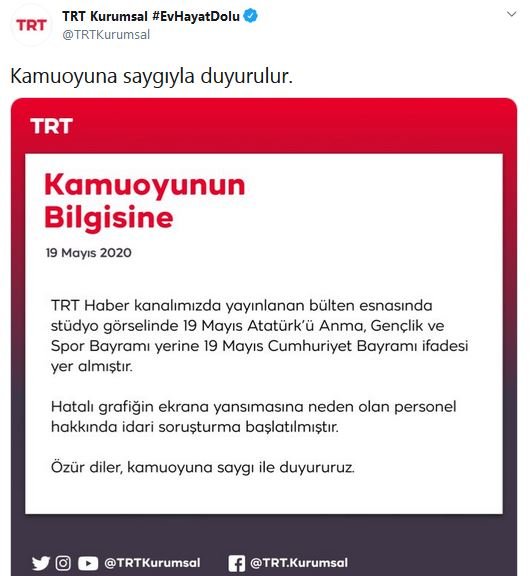 TRT skandal görüntüler için özür diledi!