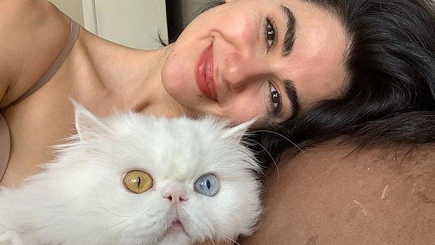 Nesrin Cavadzade kedisini ağırlık yaptı!