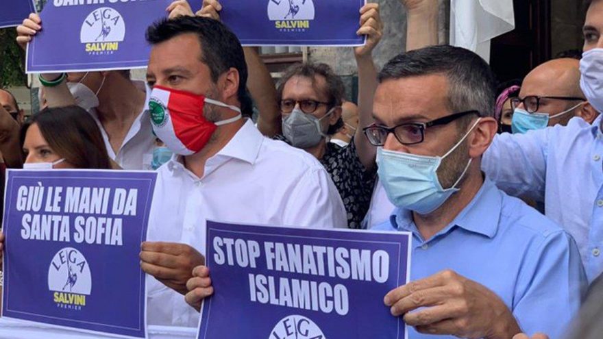 İtalya’daki aşırı sağcı partiden Ayasofya eylemi