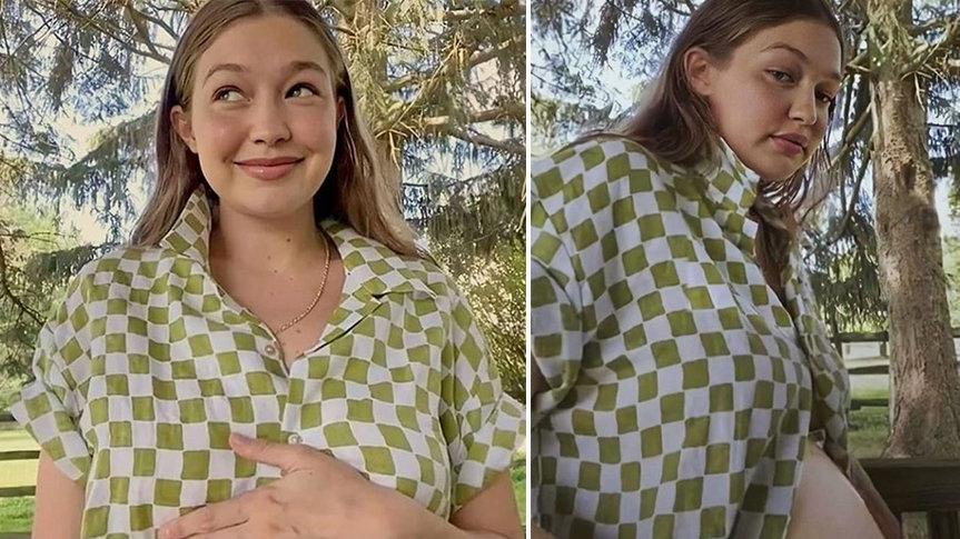 Gigi Hadid, büyüyen karnını ilk kez gösterdi