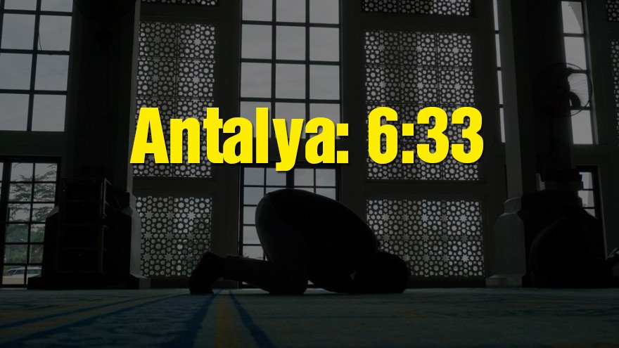 Antalya bayram namazı saati: 06:33