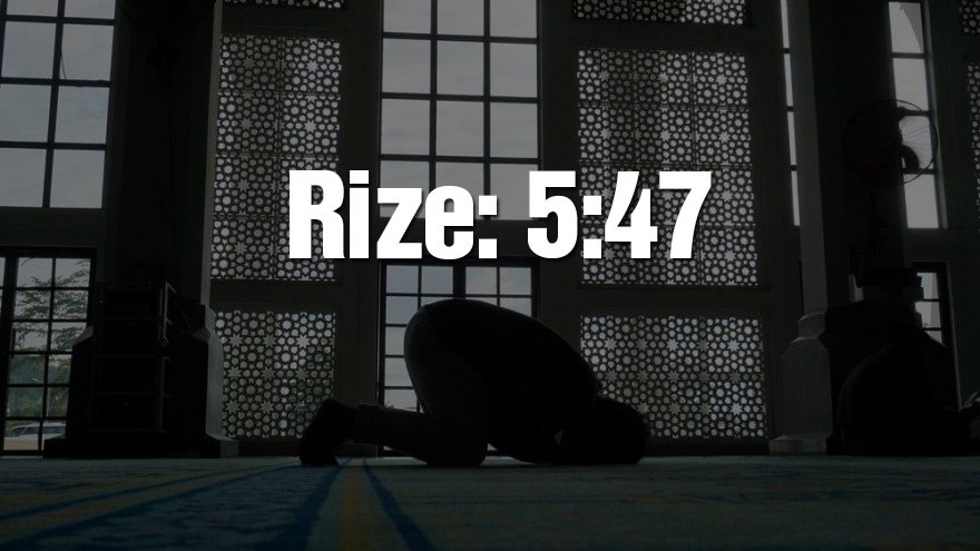 Rize bayram namazı saati: 05:47