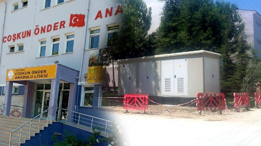 Yasağa rağmen okulun bahçesine elektrik trafosu koydular