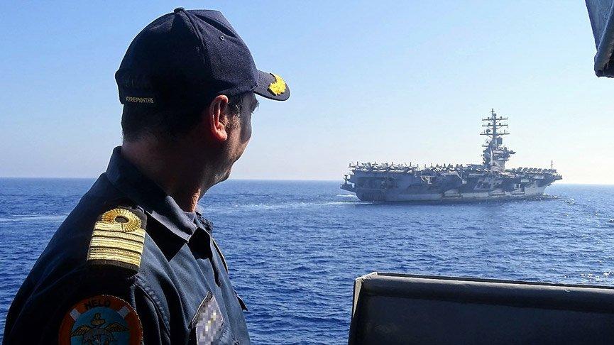Girit açıklarında Yunanistan-ABD tatbikatı!