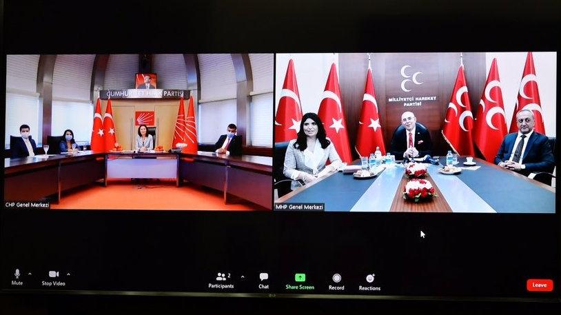 Siyasi partiler video konferans aracılığıyla bayramlaştı