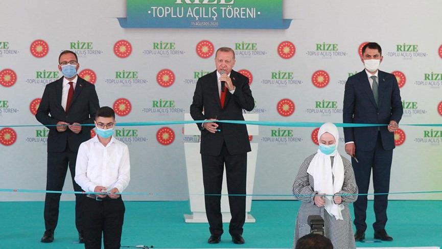 Son dakika… Cumhurbaşkanı Erdoğan Rize'de 33 eserin açılışını ...