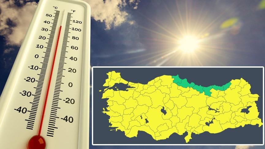 Meteoroloji’den 75 il için sarı uyarı! Sıcaklıklar yükseliyor