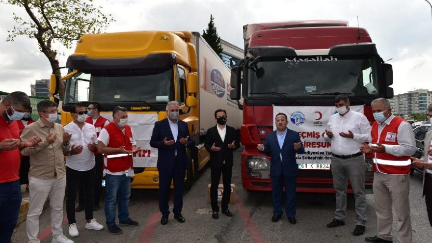 Giresun’a yardım malzemeleri ulaştırılmaya devam ediyor