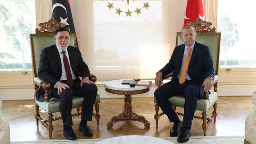 Erdoğan, Libya Başbakanı Fayiz es-Serrac ile görüştü