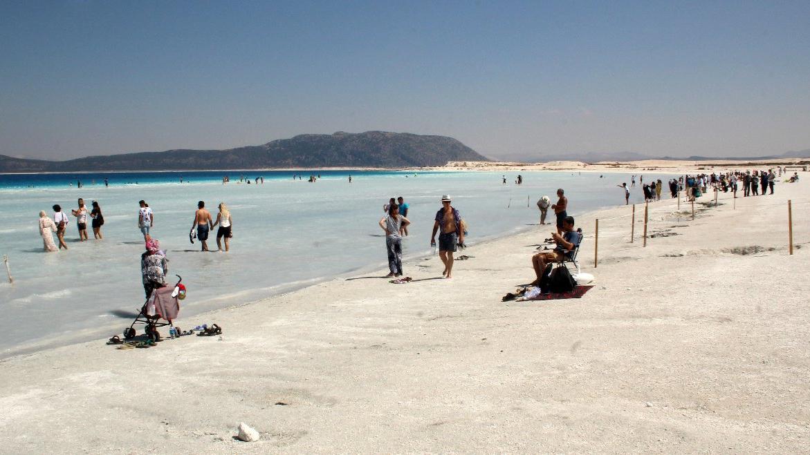 The influx of visitors to Lake Salda