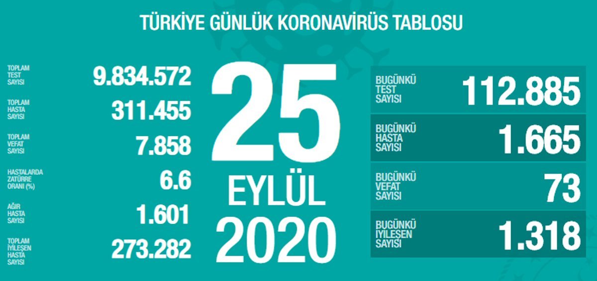 Türkiye'nin güncel koronavirüs tablosu açıklandı - Resim : 3