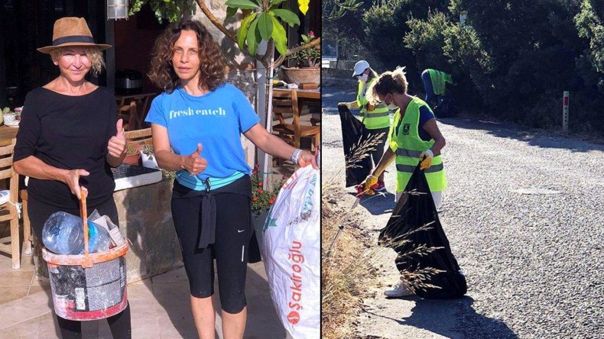 Sertab Erener Bodrum’da çöp topladı