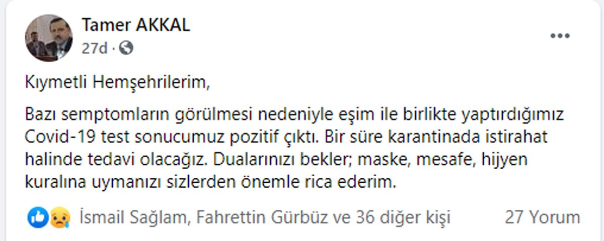 AKP’li bir vekil daha koronaya yakalandı - Resim : 1